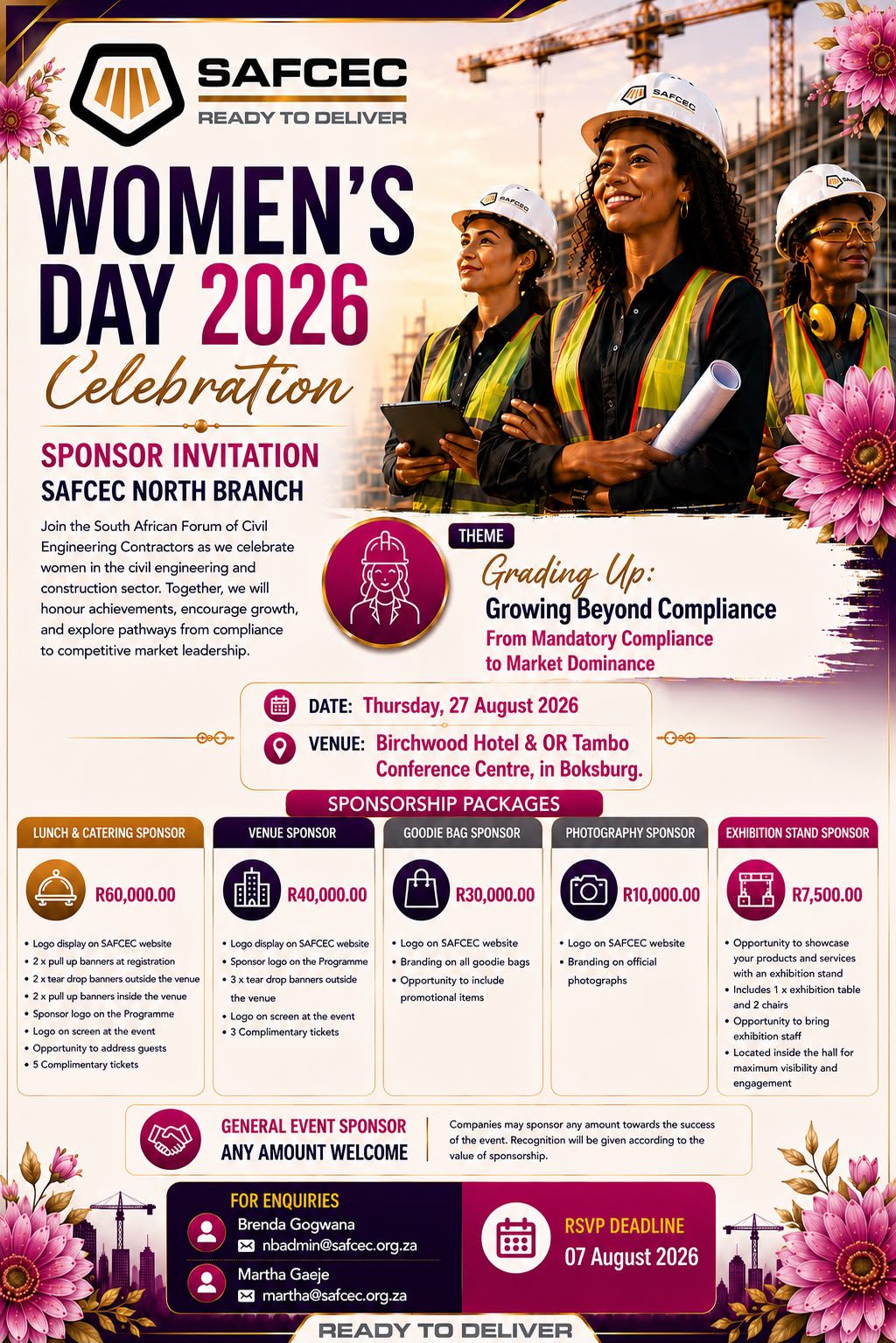 Women's Day 2026 – Sponsorship Invitation | SAFCEC North Branch