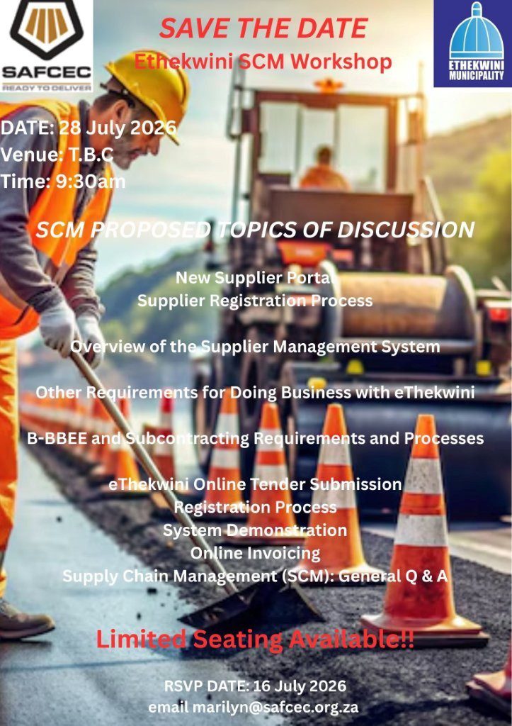 SCM Workshop – KwaZulu-Natal | SAFCEC KZN Members