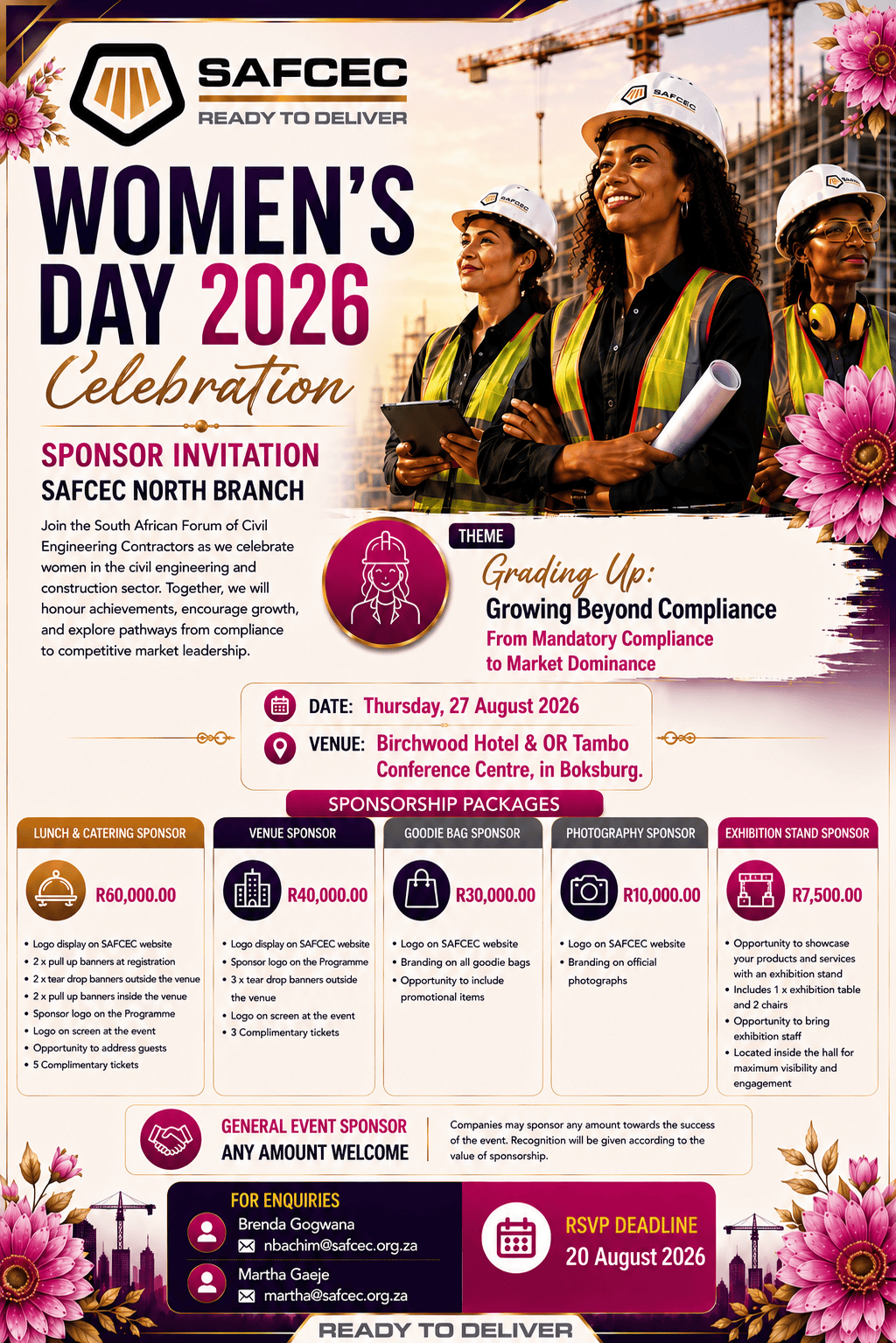 Women's Day 2026 – Sponsorship Invitation | SAFCEC North Branch